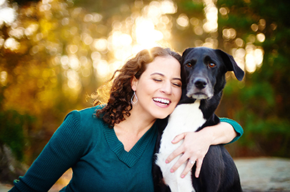 Erica Aitken with Dog, Atlanta Photographer, Arabia Mountain